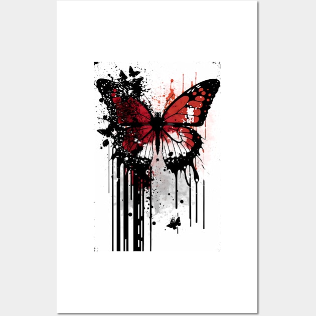 Monarch Butterfly Ink Painting Wall Art by TortillaChief